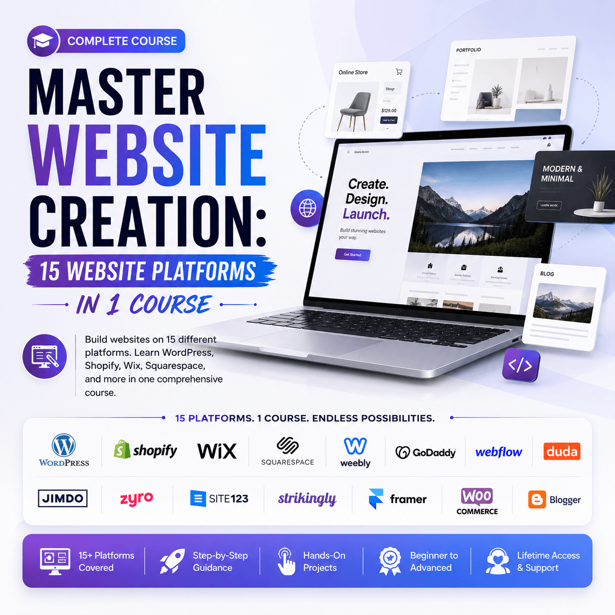 Master Website Creation: 15 Website Platforms in 1 Course