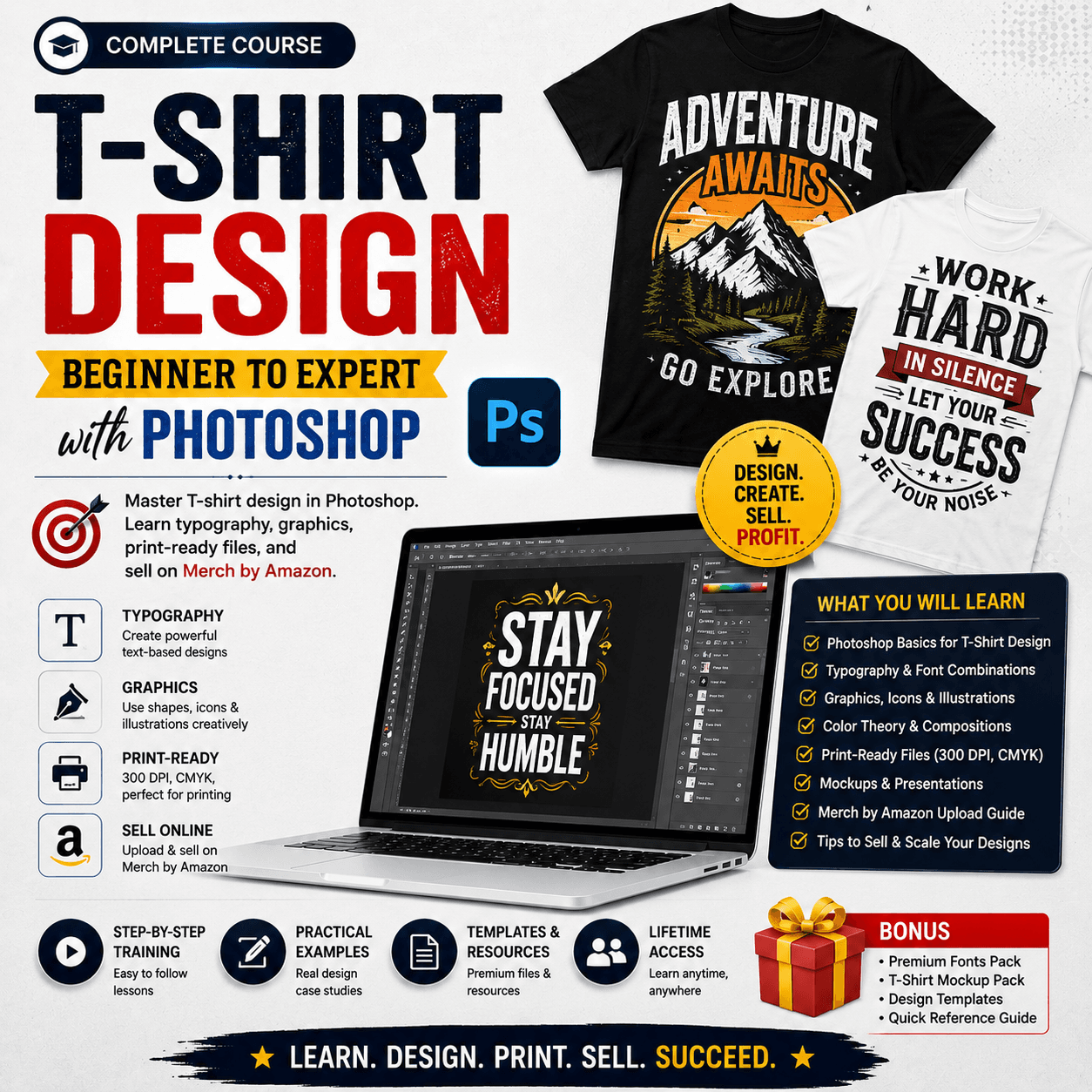 T-Shirt Design: Beginner to Expert with Photoshop