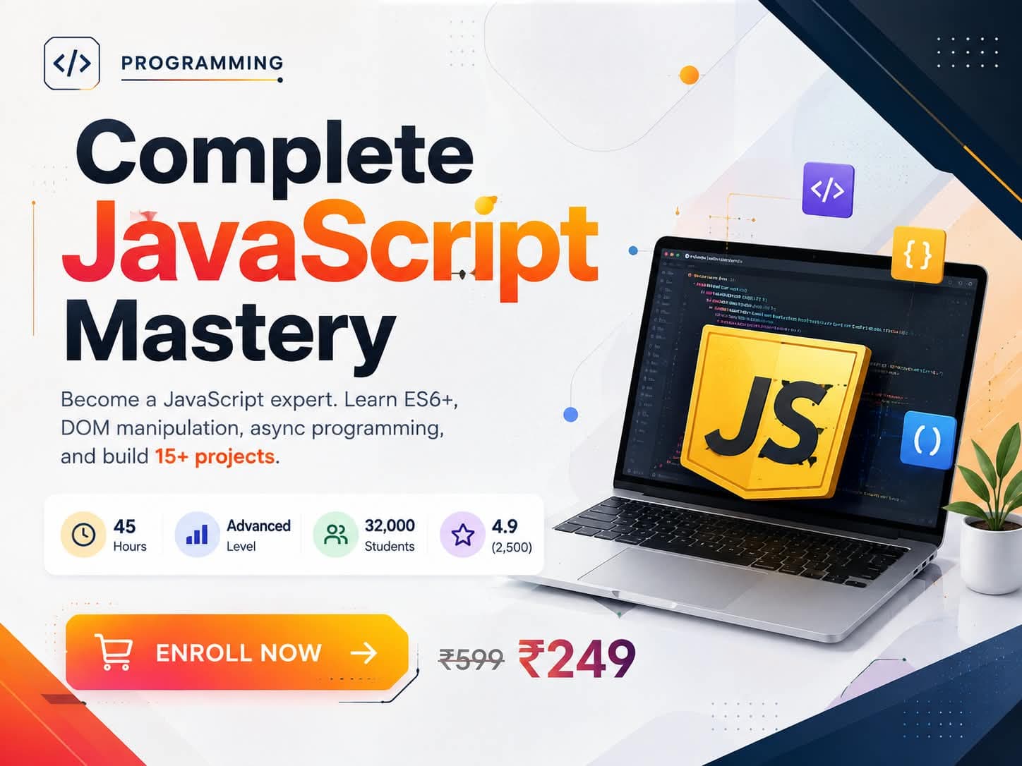 Complete JavaScript Mastery — Programming course at EduBazar.shop