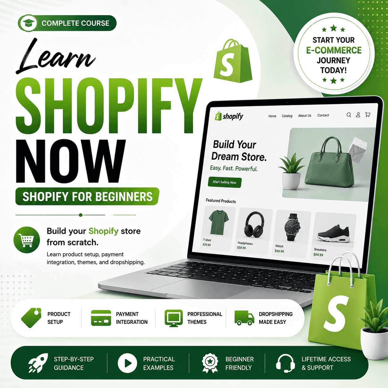 Learn Shopify Now: Shopify for Beginners — Programming course at EduBazar.shop