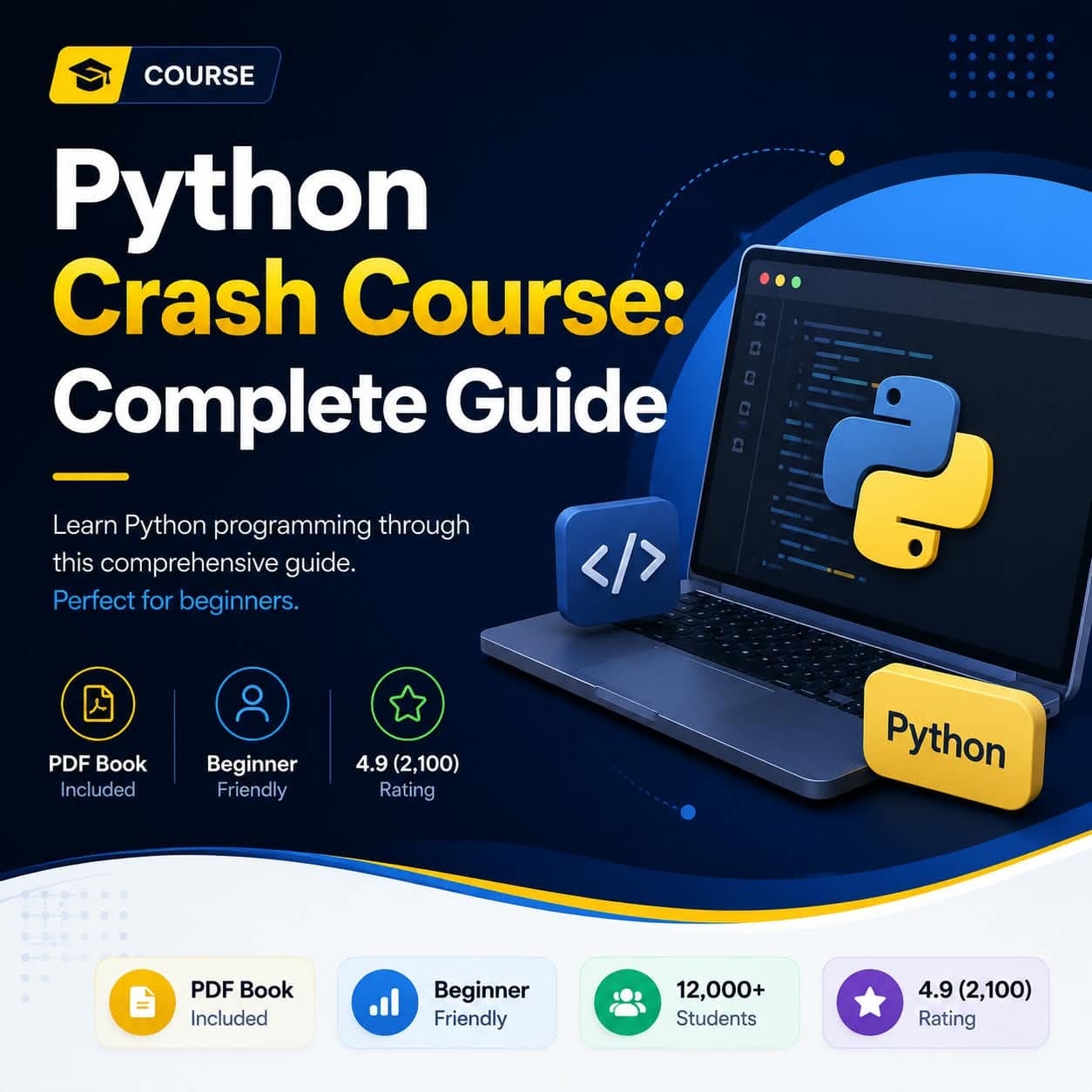 Python Crash Course: Complete Guide — Books book at EduBazar.shop