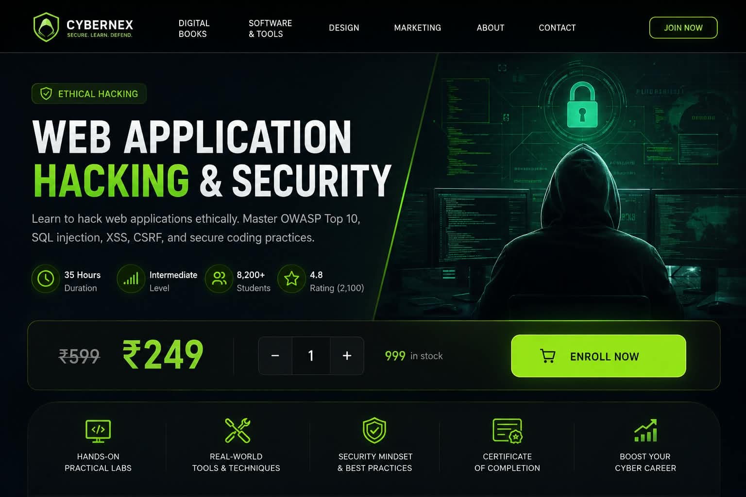 Web Application Hacking & Security — Hacking course at EduBazar.shop